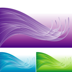 Aufkleber - Set of abstract wave pattern. Vector layered.