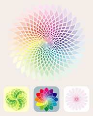 Aufkleber - Set of colors palette pattern. Vector layered.