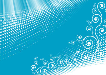 Aufkleber - Abstract blue background, Vector illustration layered.