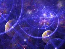 Digitally Rendered Abstract Fractal Galaxy Image. Good As Backgr
