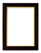 Dark Wooden Picture Frame With Clipping Path