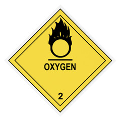 oxygen warning label