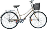 beige bike on white background