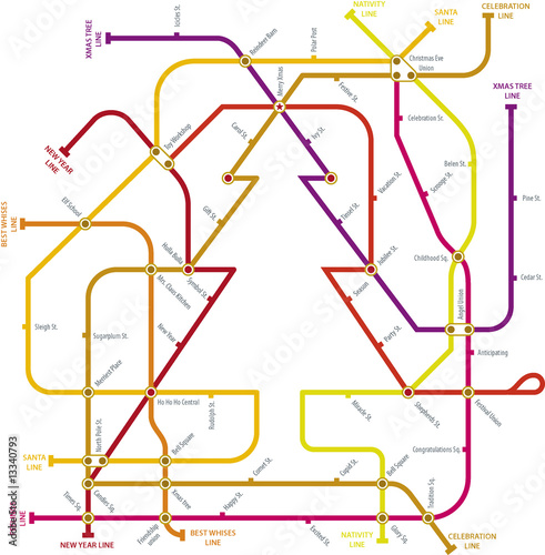 christmas subway map