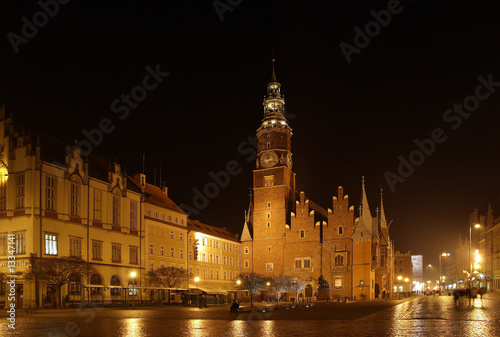 Obraz w ramie Wrocław nocą 3