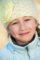 Wall Mural - Beautiful young girl close-up portrait