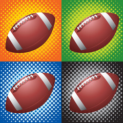 Poster - Halftone footballs