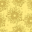 sunflower seamless background