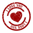 i love you stamp