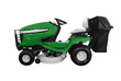 green lawn mower isolated