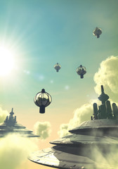 Wall Mural - cloud city
