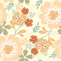 Wall Mural - seamless floral pattern