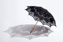 Black Lace Parasol With Shadow