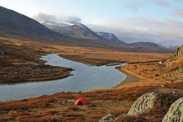 Wall Mural - lapland and a tent