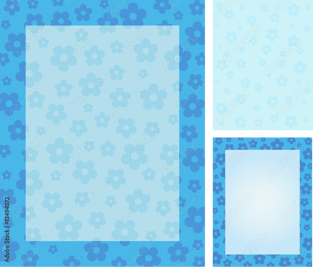 Blue Spring Flower Background Stock Vector | Adobe Stock