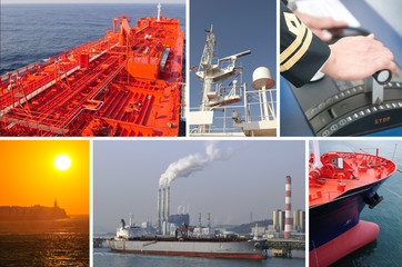 Marine merchant fleet collage – tankers.