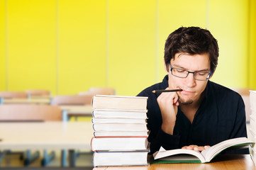 Young student in classroom