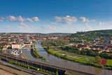 Fototapeta Miasto - Panorama von Würzburg vom Schloss Stein aus gesehen