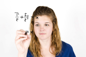 Teen girl math