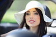 © ZoomTeam - portrait of beautiful summer woman in the  car