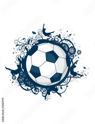 Naklejka dekoracyjna Grunge Soccer