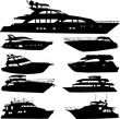 motor yacht - vector