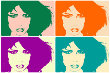 Wall Mural - pop art portrait