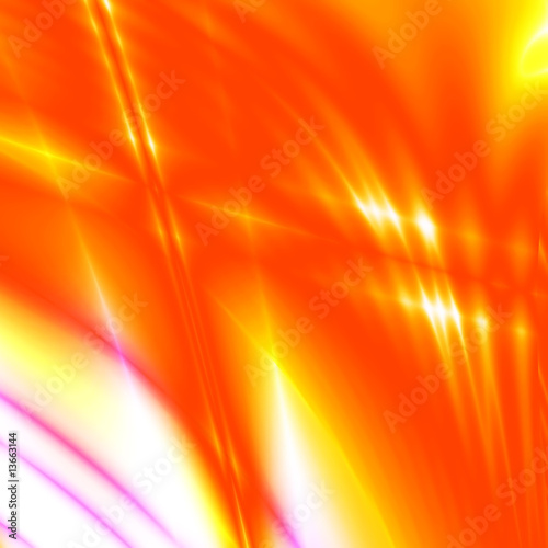 generated red and yellow rays