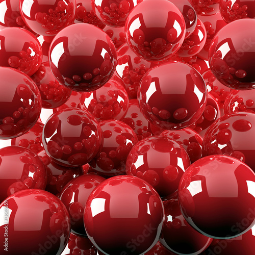 red shiny balls