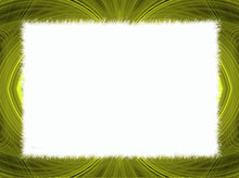 Gold And Yellow Fractal Border With White Copy Space