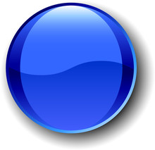 Vector Glass Web Button - Blue
