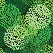 Seamless Green Pattern In Vector