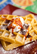 © munchkinmoo - Waffles topped with whipped butter and maple syrup