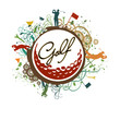 Grunge Golf Icon
