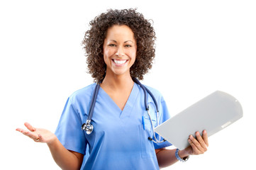 Poster - Smiling medical nurse