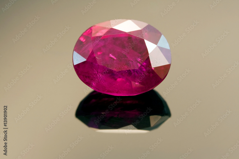 Native Ruby Natural Burmese Ruby With Inclusions Stock Photo | Adobe Stock