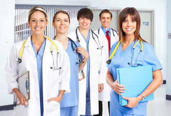 Canvas Print - Smiling medical people