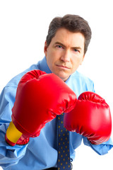 Poster - businessman boxer