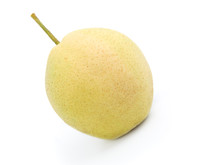 Asian Nashi Pears On White Background.