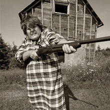 Angry Woman With Big Gun