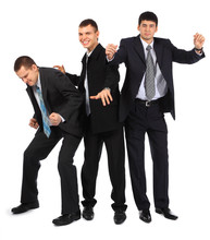 Cheerful Three Young Businessmen