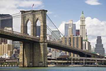 Brooklyn bridge and Manhattan