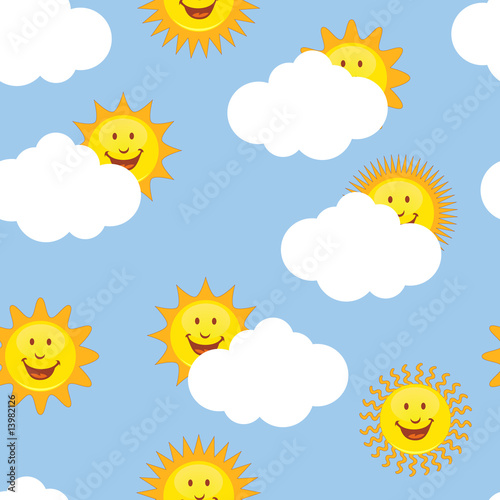 Foto-Lamellenvorhang - Sun Cloud Pattern (von John Takai)
