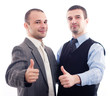 © Andreea Ardelean - Two happy business men isolated on white