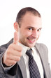 © Andreea Ardelean - Successful business man looking happy over a white background