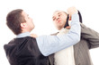 © Andreea Ardelean - Angry business men fighting on a white background