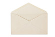 Open balnk white envelope isolated