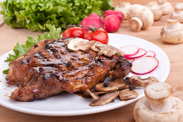 pork chop with mushrooms