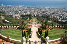 The Temple Of Bahai And Beautiful View Over Haifa