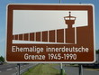 Hinweisschild ehemalige innerdeutsche Grenze